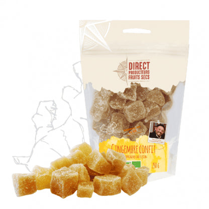 Pépite -- Gingembre en cubes bio fairtrade - 250 g