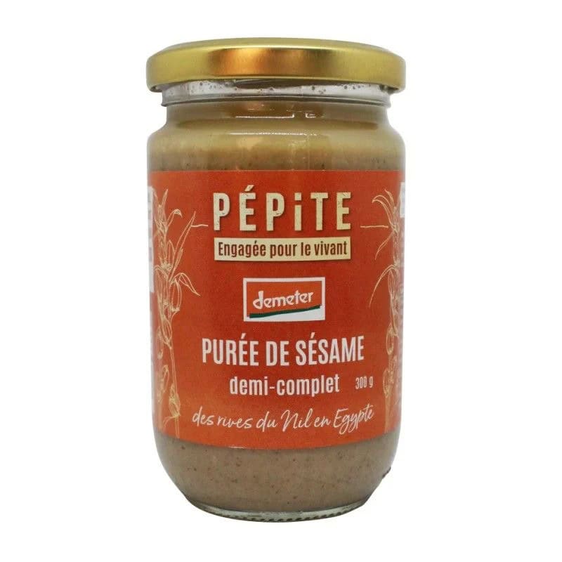 Pépite -- EOL Purée de sésame demi-complet bio (origine Egypte) - 300 g