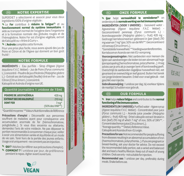Fer et acérola goût fruité (réduit la fatigue) - 2